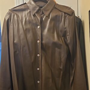 Women's Ellen Tracy 100% Leather Shirt.